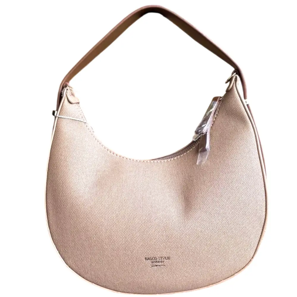 Half Moon Shape Women sling bag-Cream