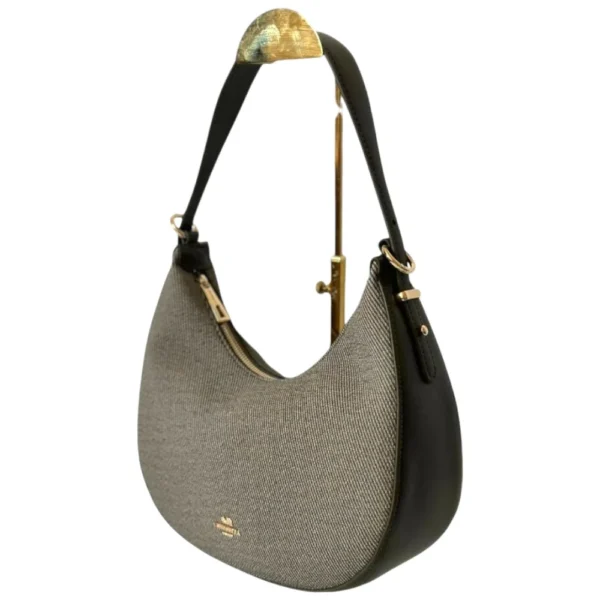 Half Moon Shape Women sling bag-Black