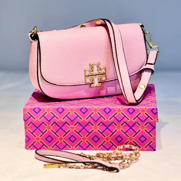 Britten Moose Baby-Pink With Gold Hardware Women's Convertible Crossbody Bag