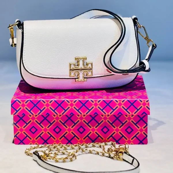 Britten Moose White With Gold Hardware Women's Convertible Crossbody Bag