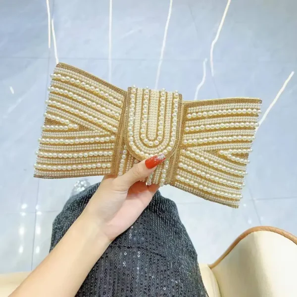 Elegant Pearl Beaded Clutch