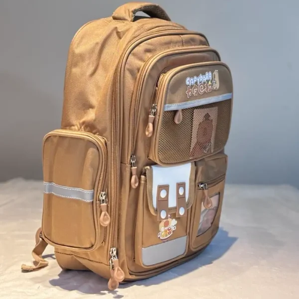 Capybara School Bag Brown - Image 3