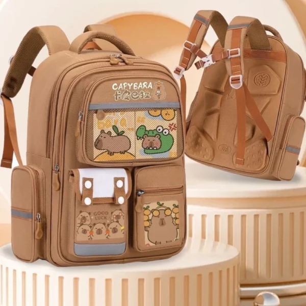 Capybara School Bag Brown