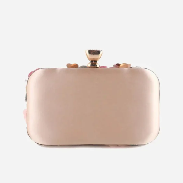 Peach Exquisite Flower Beaded Banquet Bag - Image 4