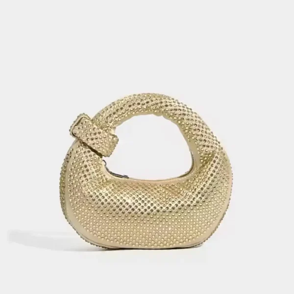 Golden Bling rhinestone evening clutch bag women - Image 3